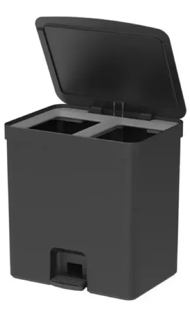 Lixeira 20 litros dupla, reciclagem, com pedal