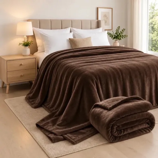 Cobertor Neo Velour Soft Queen, marrom