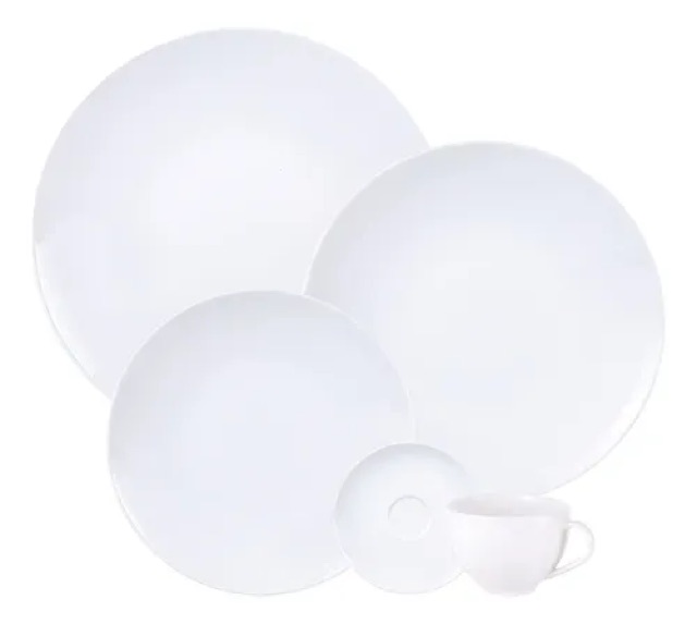 Aparelho de jantar Flávia em porcelana, 20 peças